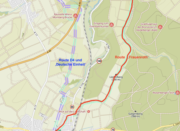 D 4-Route und Route Frauenroth