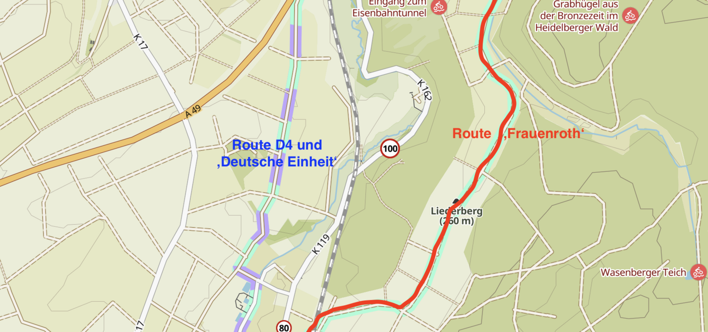 D 4-Route und Route Frauenroth