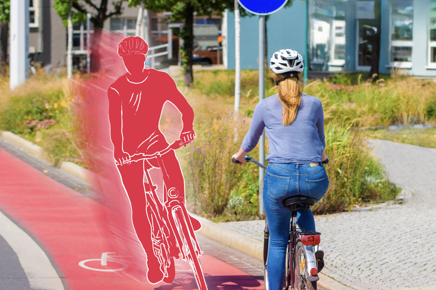 Ein Geisterfahrer kommt auf der falschen Spur entgegen!