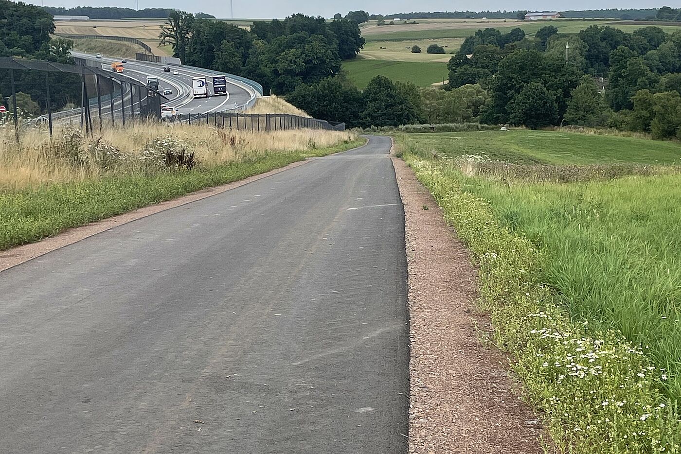 Radweg - Blickrichtung aus Neustadt kommend