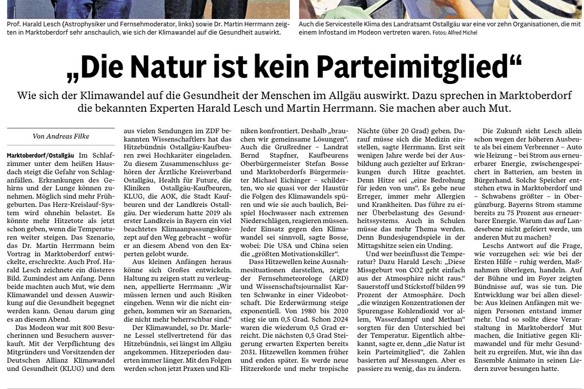 Zeitungsbericht